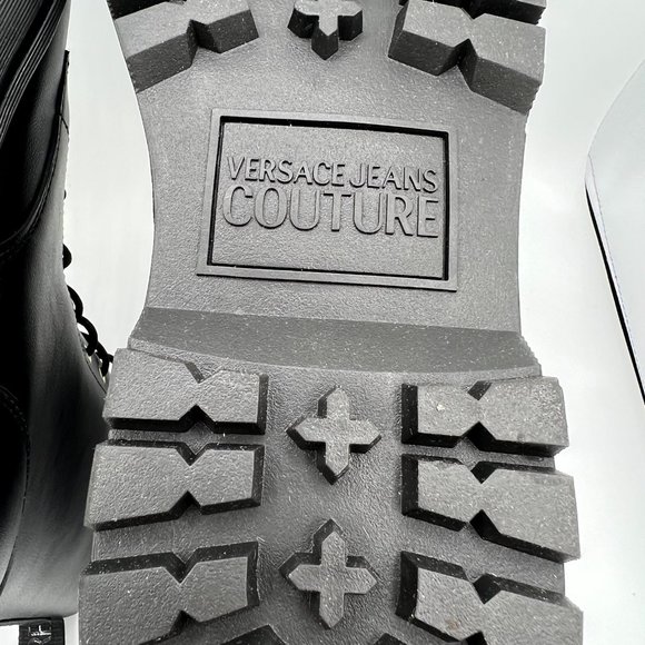 Versace Jeans Couture logo-print leather combat boots main image 15